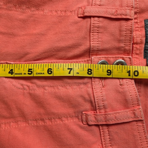 Torrid Aviator Women Sz 12 Coral Bermuda Twill Shorts Cuffs‎ Beach Time Comfort - Picture 6 of 9
